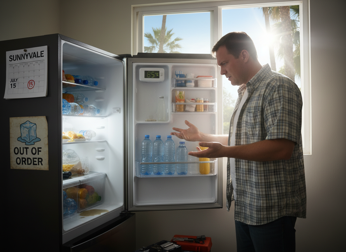 Refrigerator Not Cooling in Sunnyvale Heat